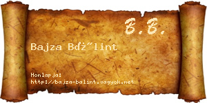 Bajza Bálint névjegykártya