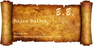 Bajza Bálint névjegykártya